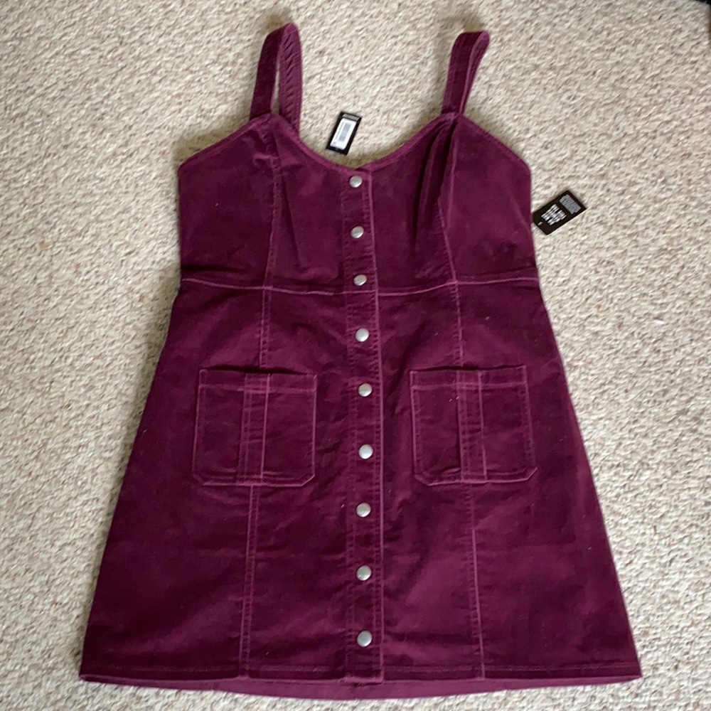 Express Corduroy Maroon/Purple Dress